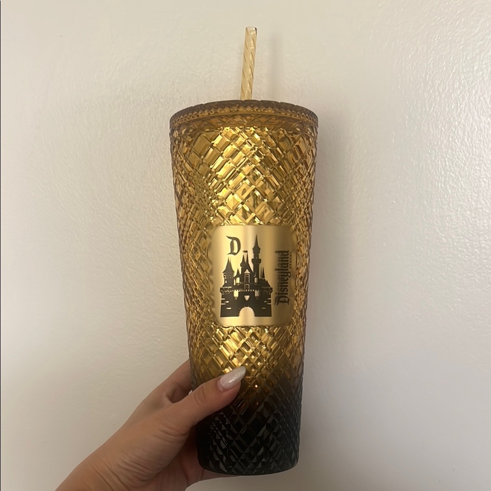 Starbucks - Disneyland Gold Ombre Tumbler studded - NEW/ UNUSED